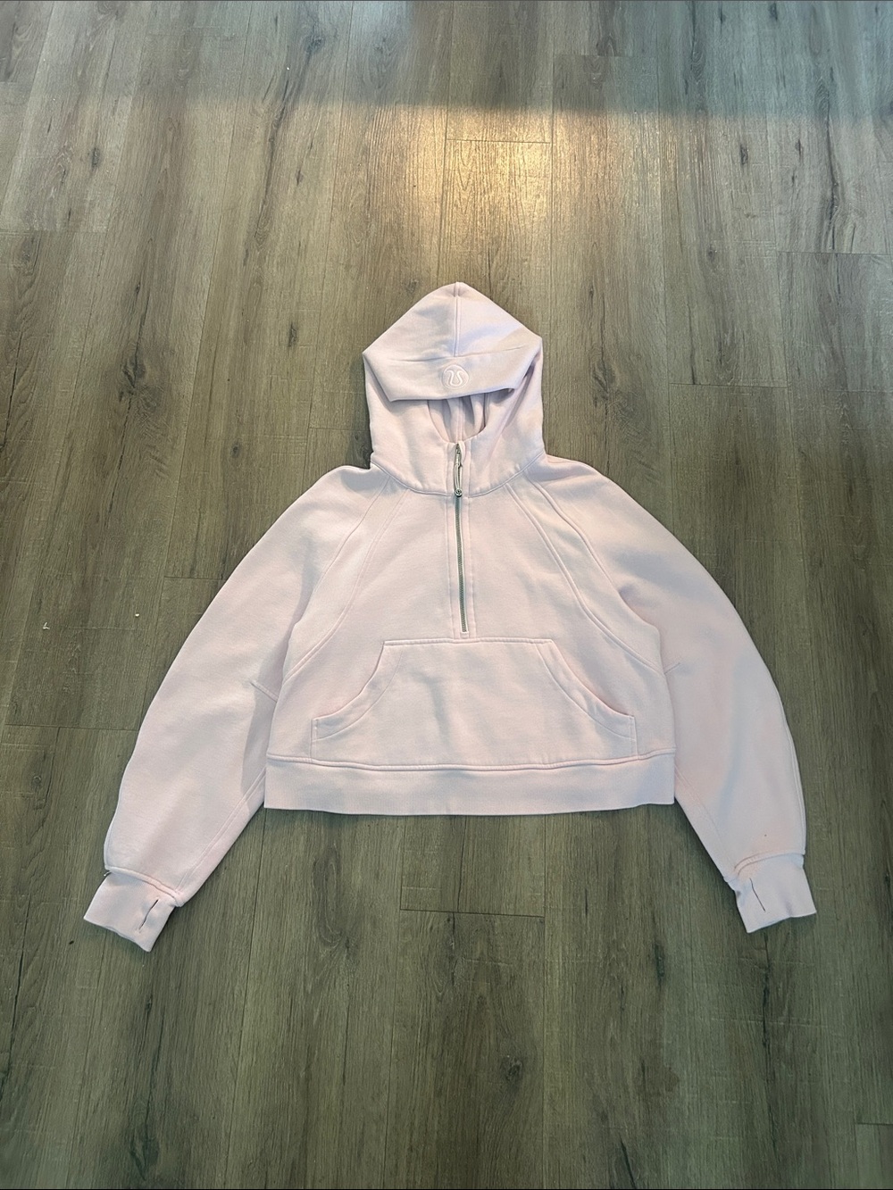 Light Dusty Pink Lululemon Scuba Jacket half zip Medium/Large